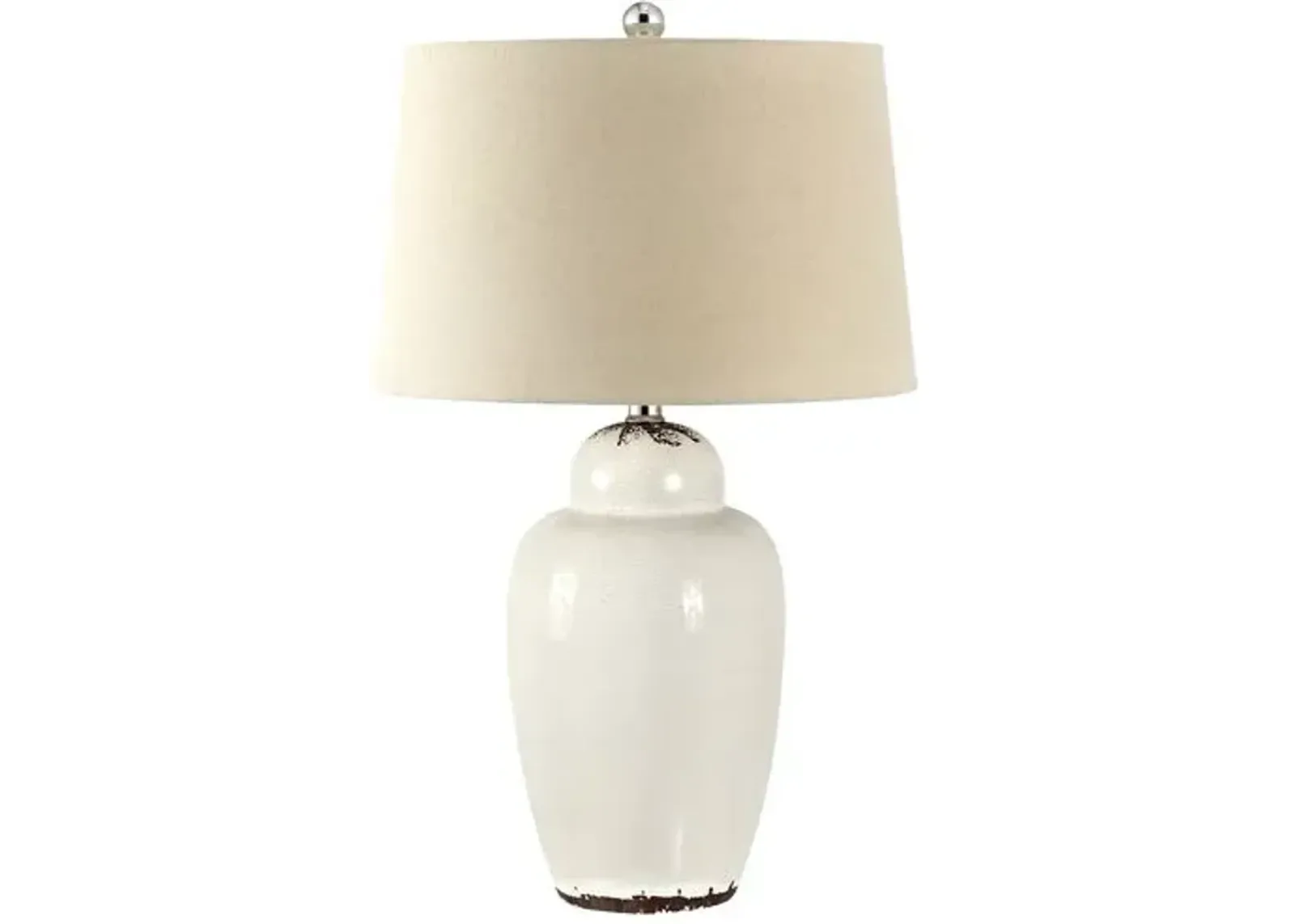 Set of 2 Emmett Ceramic Table Lamps - Antique White