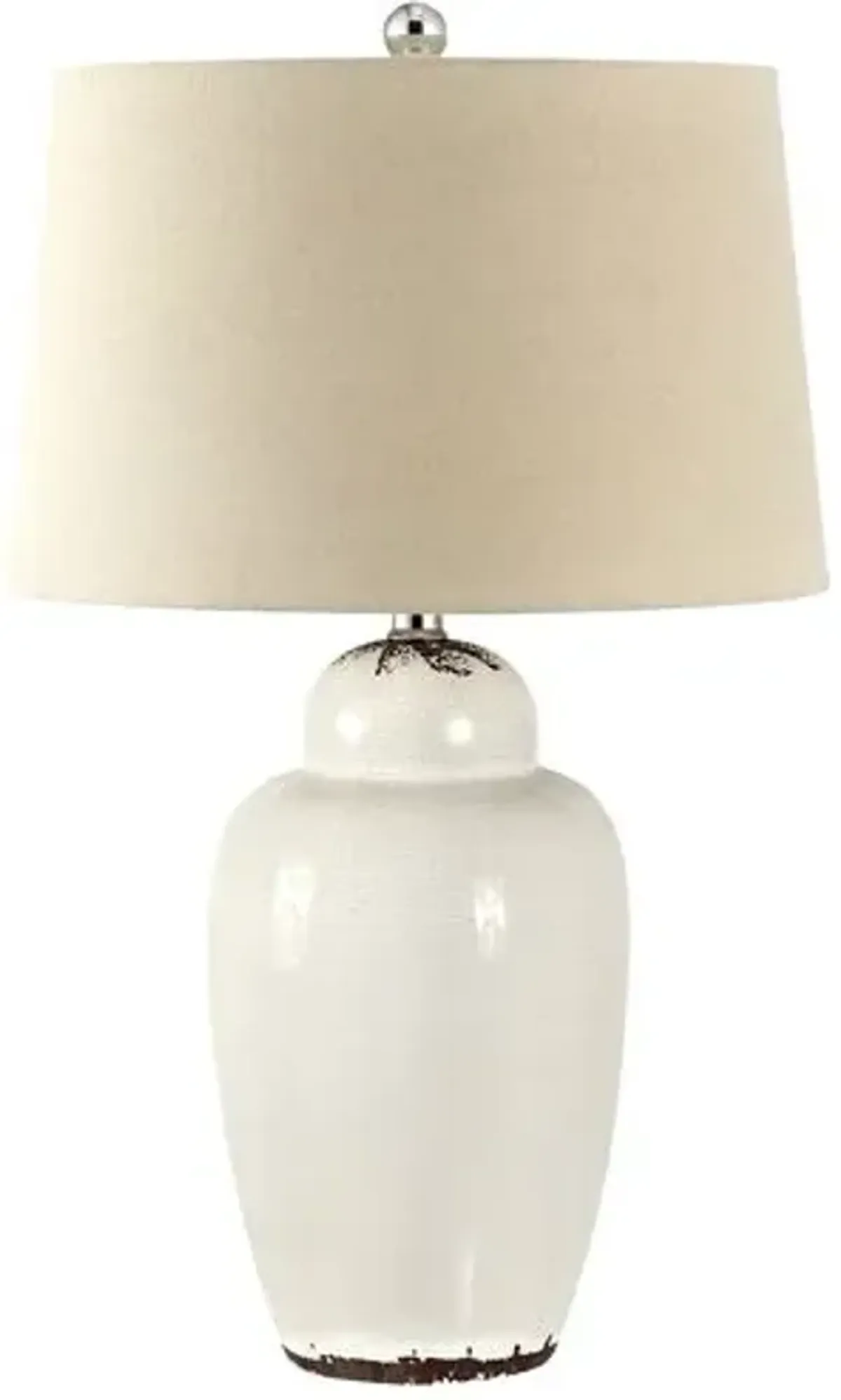 Set of 2 Emmett Ceramic Table Lamps - Antique White