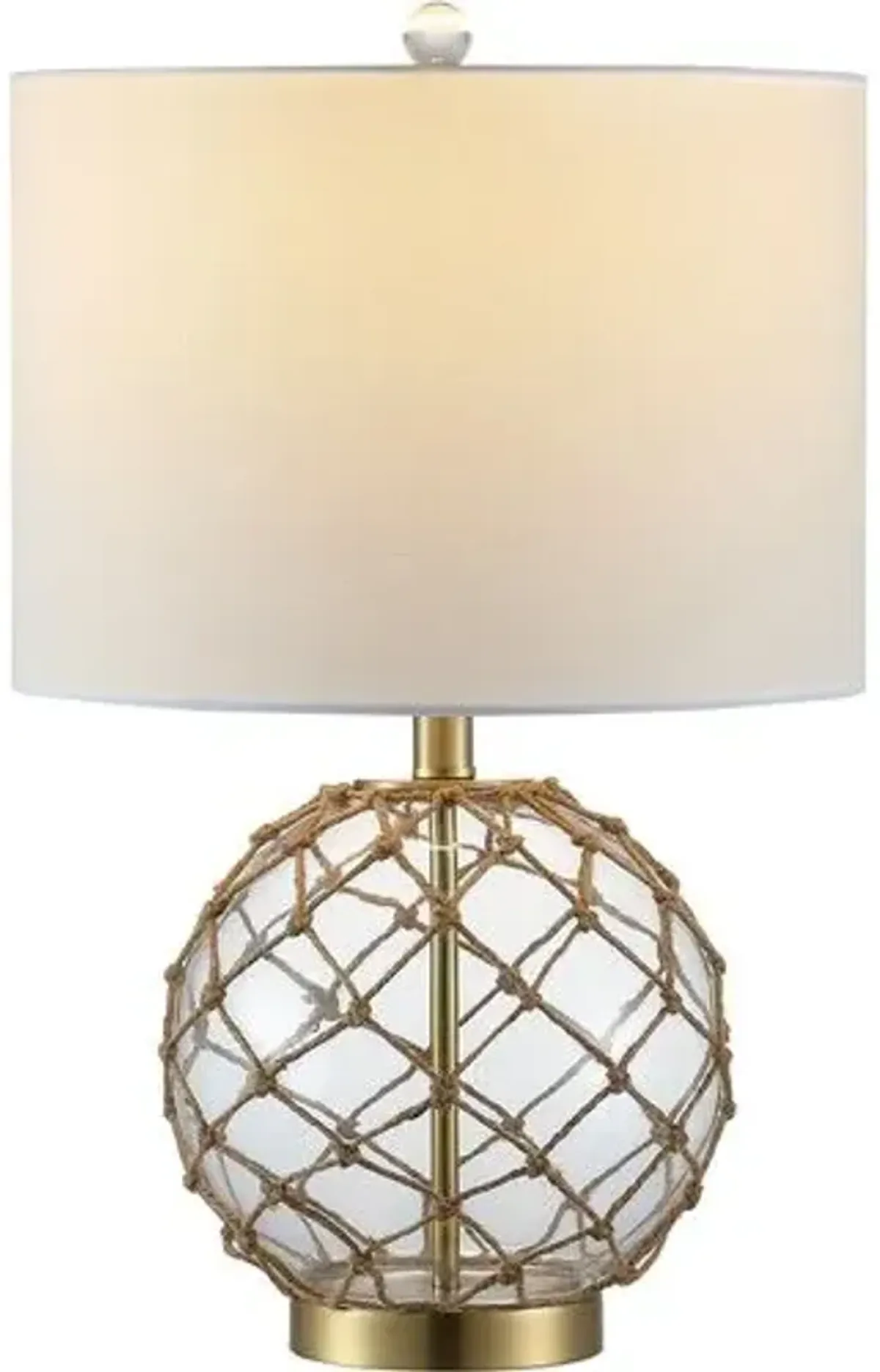 Set of 2 Gabby Glass Table Lamps - Natural Rope