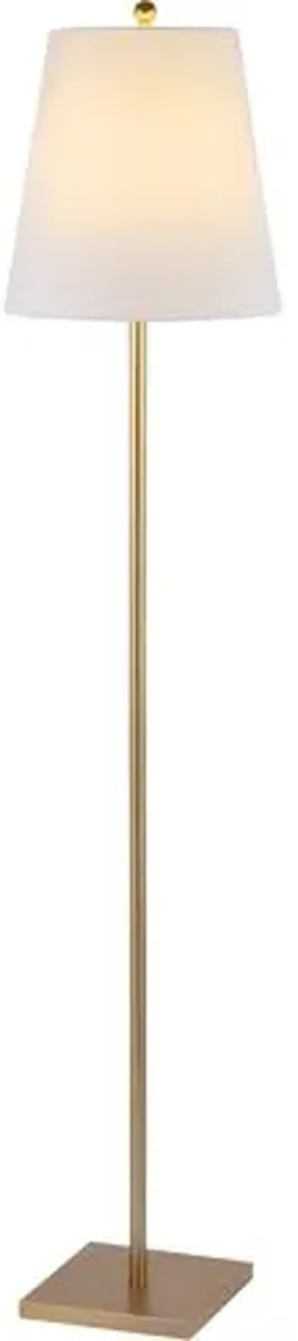 Gaia Metal Floor Lamp - Gold/White