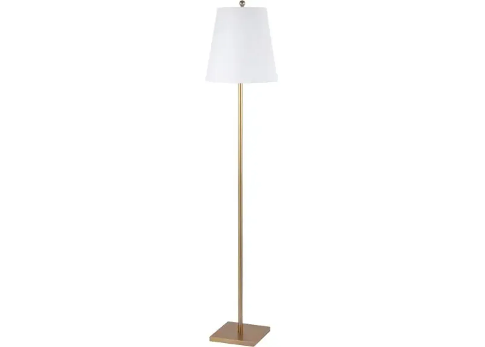 Gaia Metal Floor Lamp - Gold/White