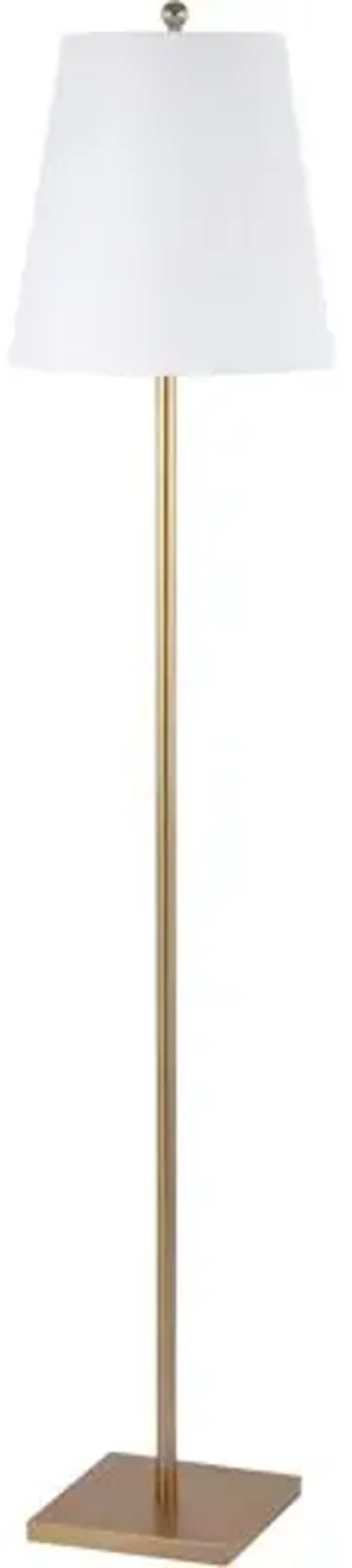 Gaia Metal Floor Lamp - Gold/White