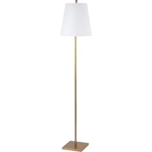 Gaia Metal Floor Lamp - Gold/White