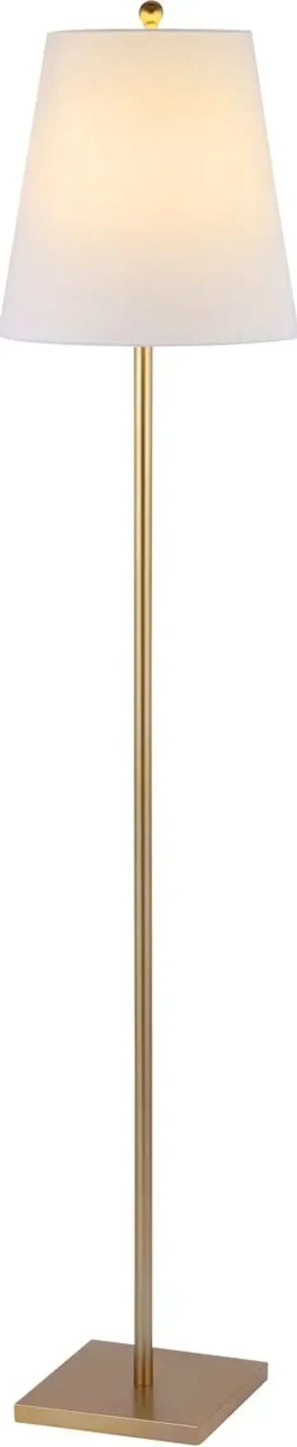 Gaia Metal Floor Lamp - Gold/White