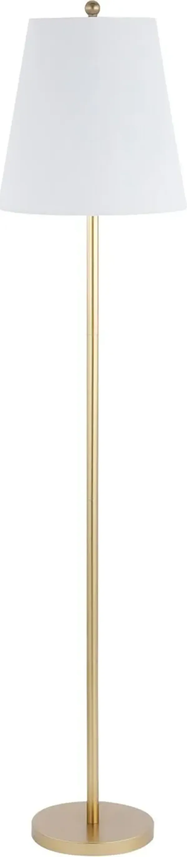 Hollie Metal Floor Lamp - Gold/White