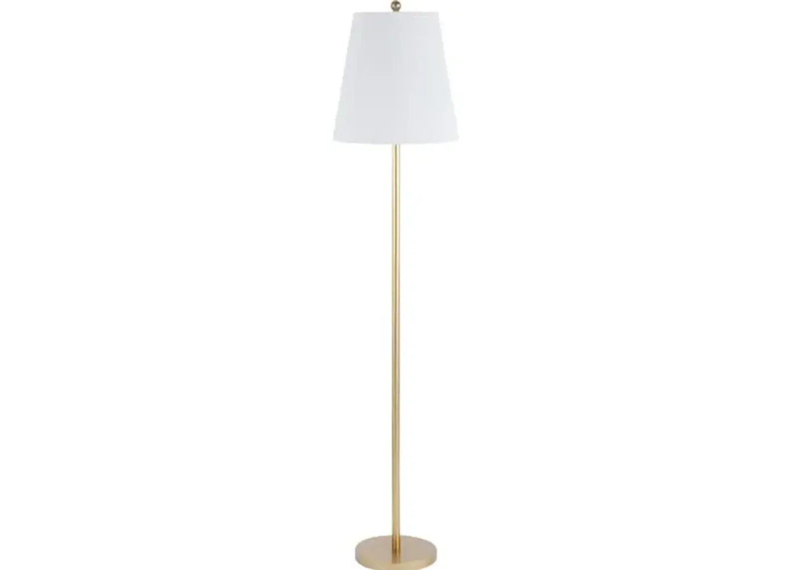 Hollie Metal Floor Lamp - Gold/White