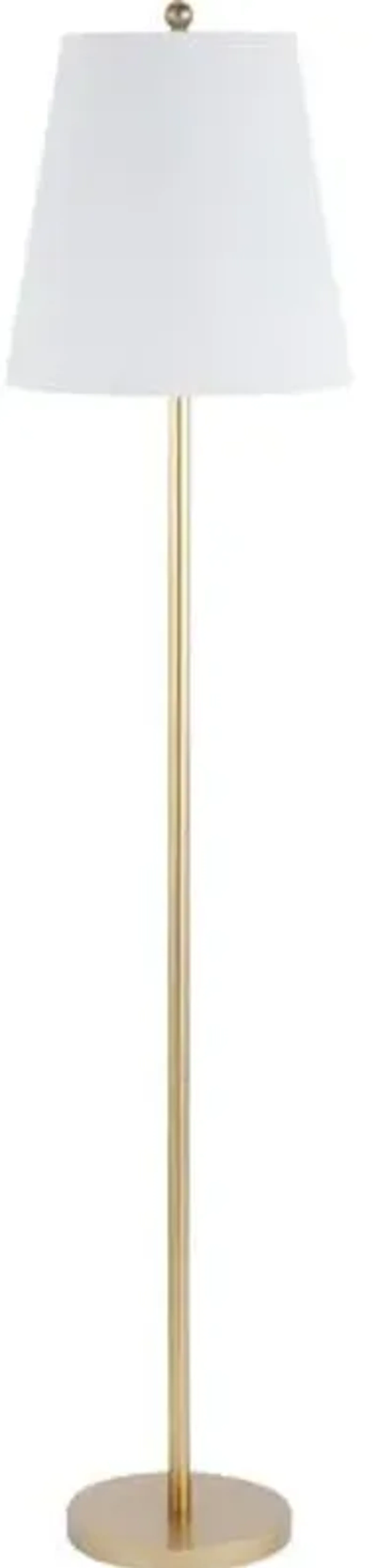 Hollie Metal Floor Lamp - Gold/White