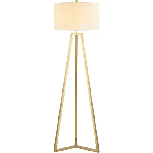 Dakota Metal Tripod Floor Lamp - Gold/White