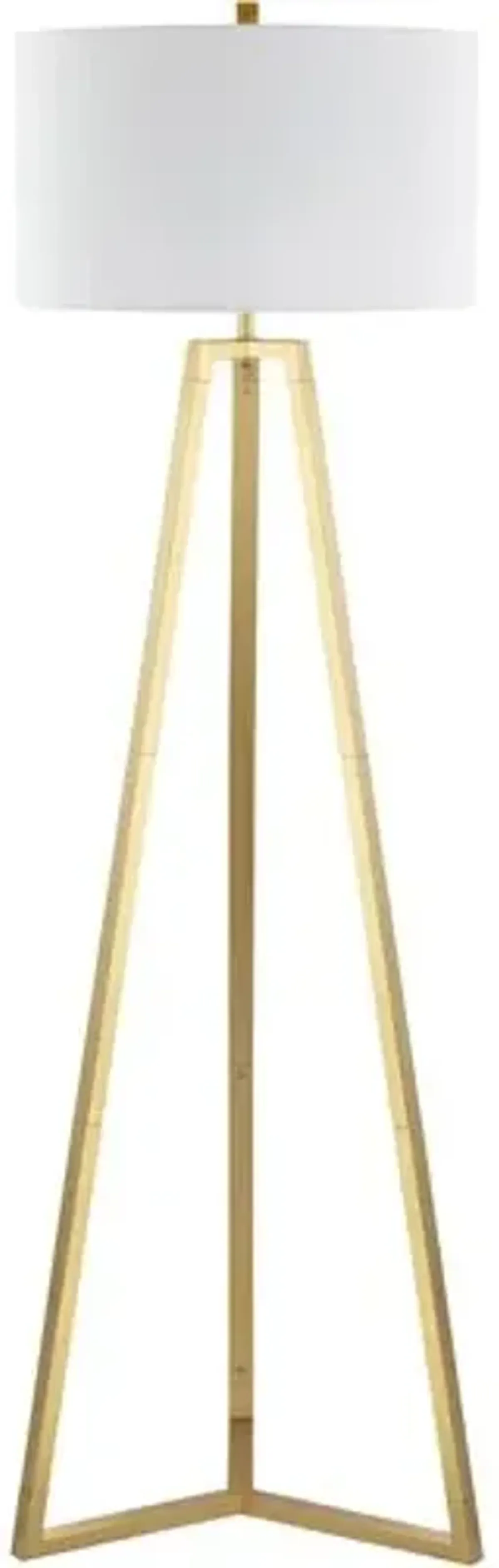 Dakota Metal Tripod Floor Lamp - Gold/White