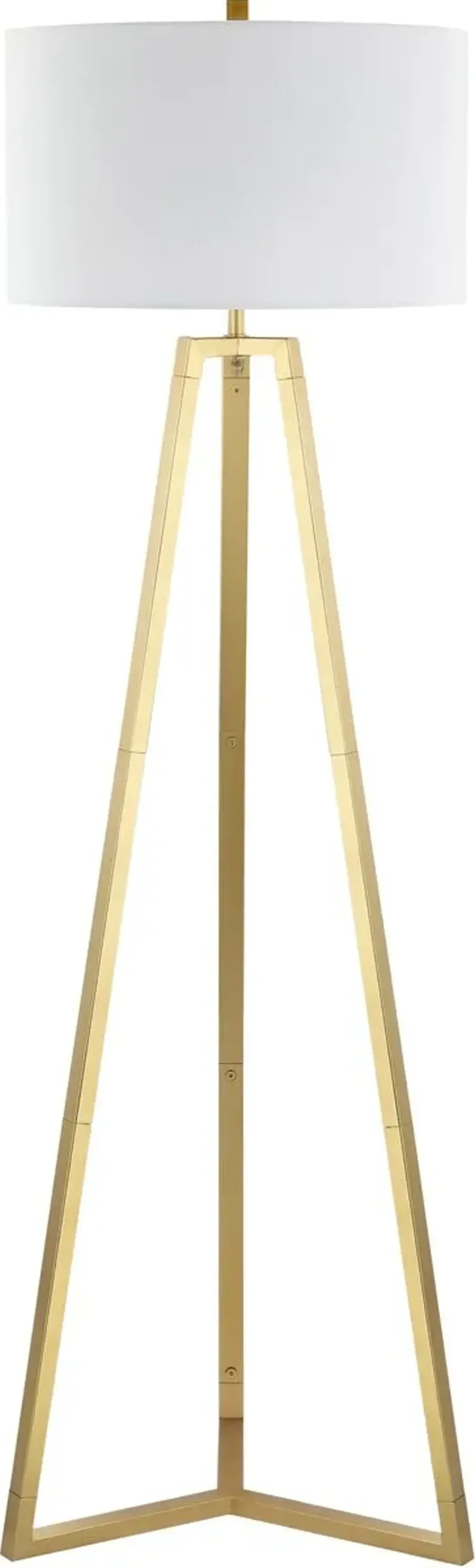 Dakota Metal Tripod Floor Lamp - Gold/White