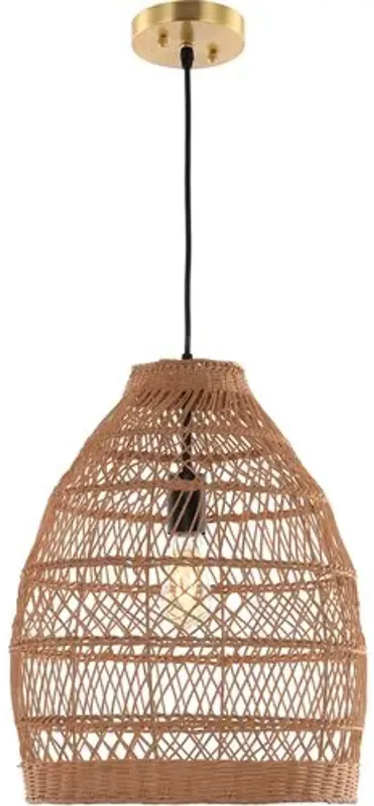 Elisa Woven Pendant - Natural Rattan - Brown