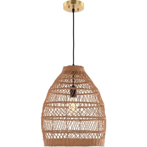 Elisa Woven Pendant - Natural Rattan - Brown