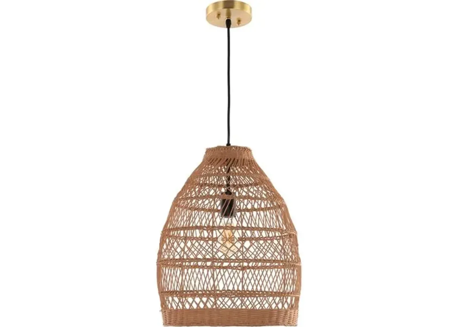 Elisa Woven Pendant - Natural Rattan - Brown