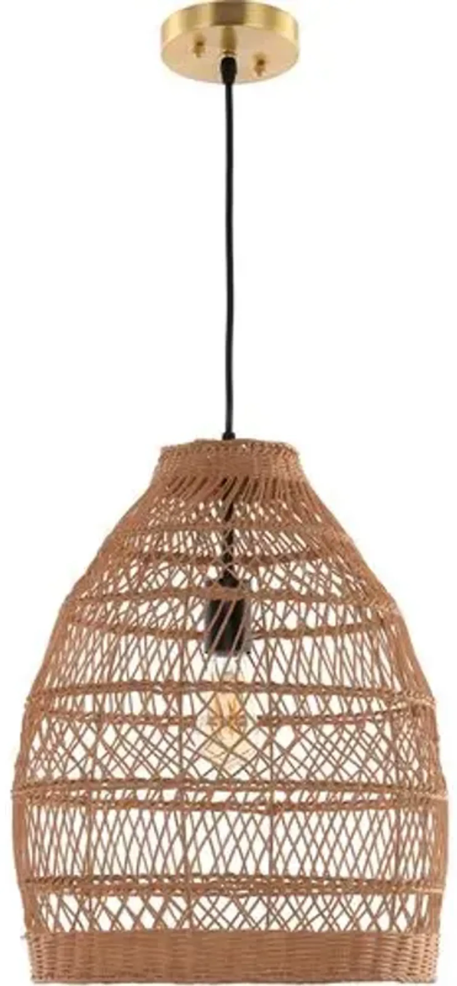 Elisa Woven Pendant - Natural Rattan - Brown