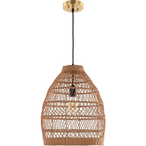 Elisa Woven Pendant - Natural Rattan - Brown