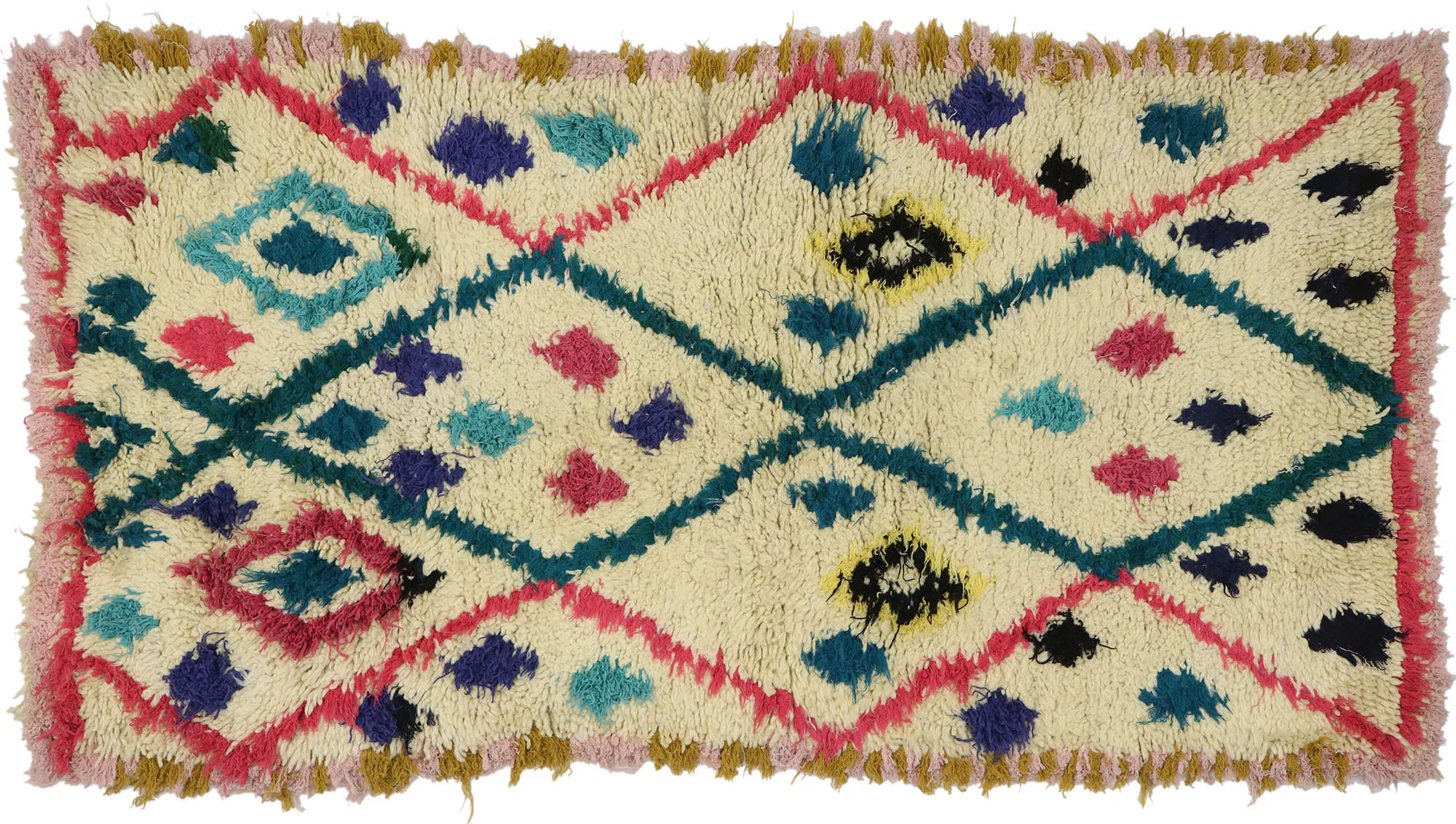 Moroccan Azilal Rug - 3' x 6' - Esmaili Rugs & Antiques - Beige - Beige