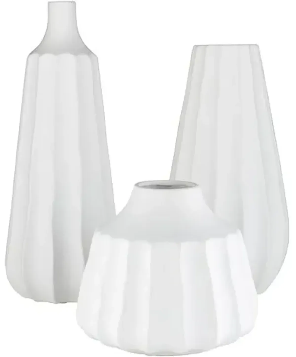 Set of 3 Xavior Vase - White