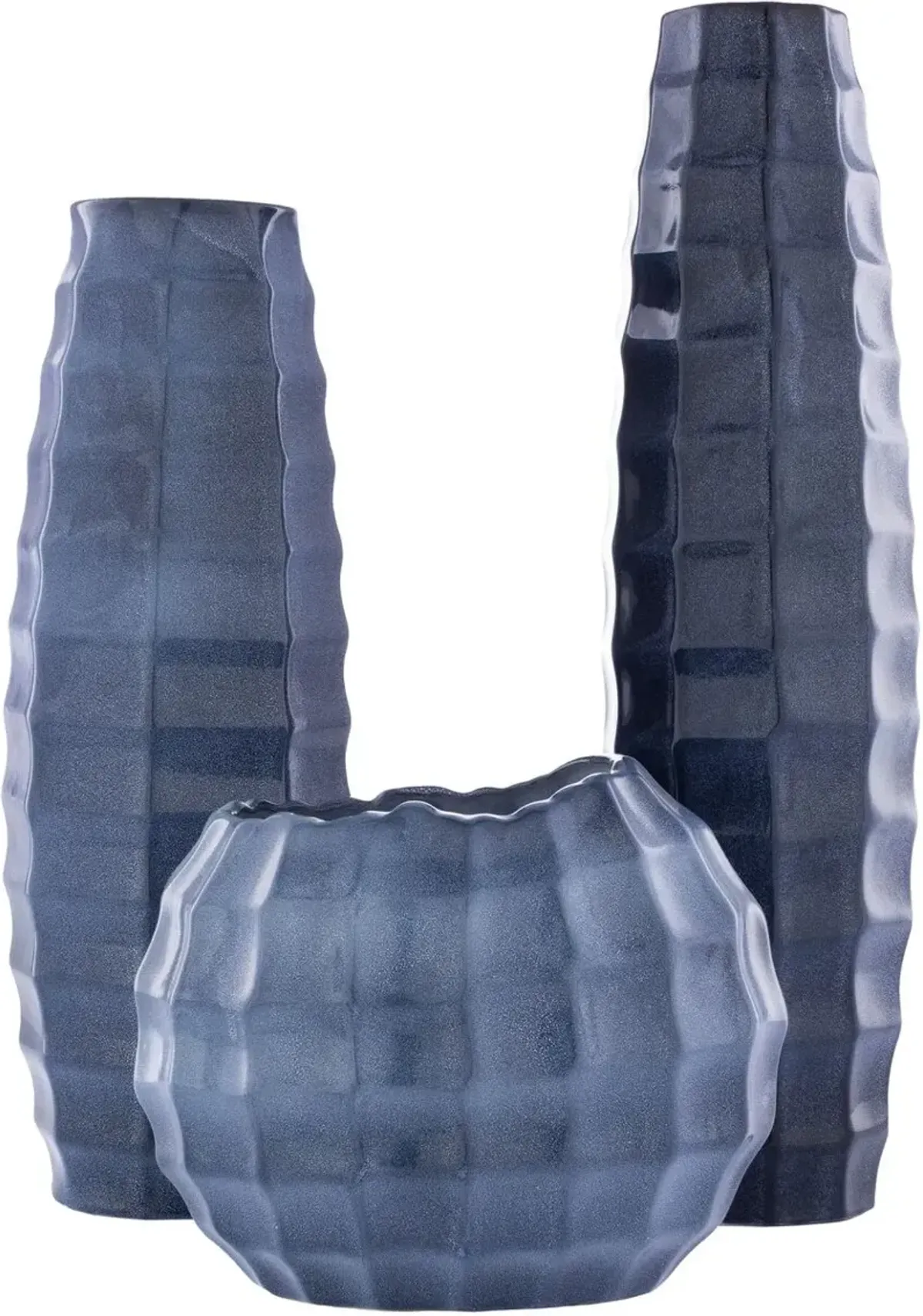 S/3 Anthony Vase, Blue