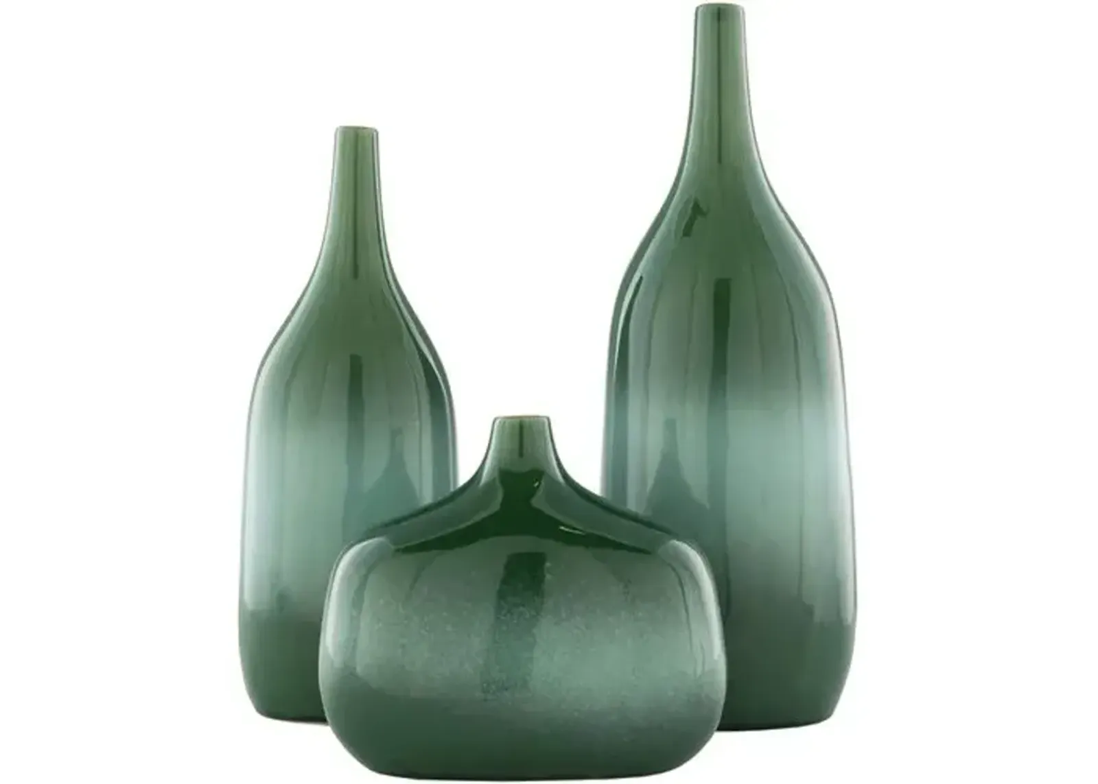 Set of 3 Wendy Vase - Green