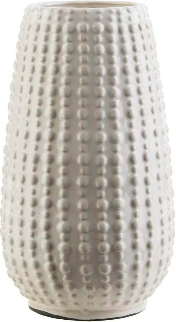 Yogi Vase, Ivory/White