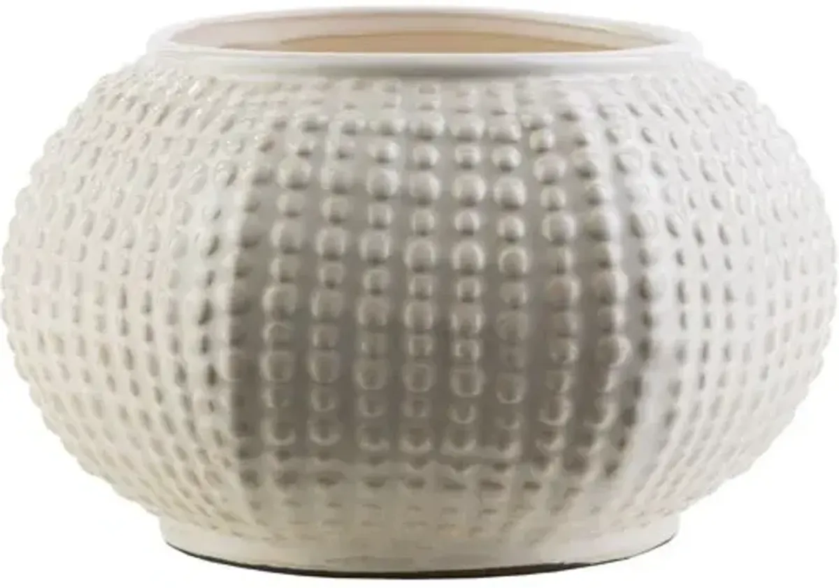 Yogi Vase - Ivory/White