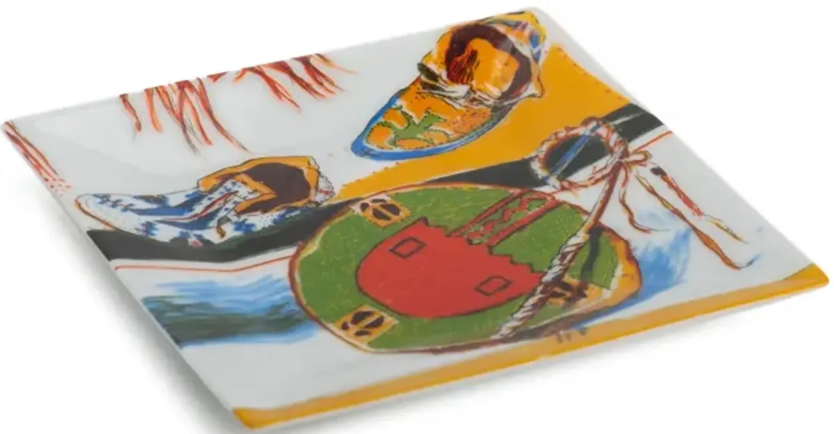 Hermès Danse Porcelaine Square Plate