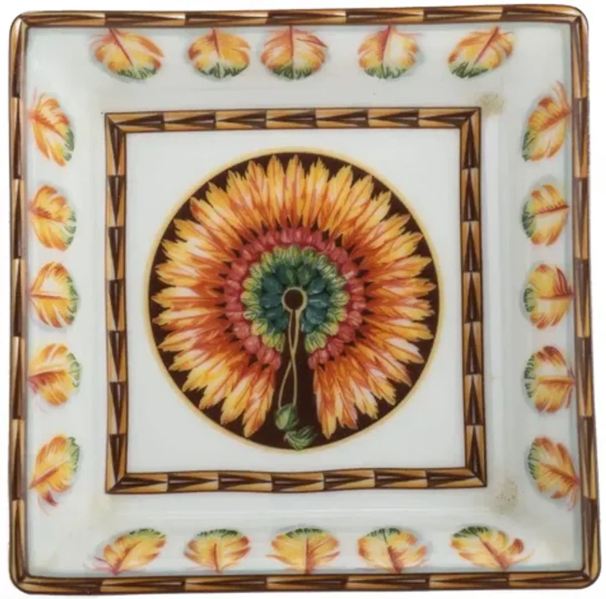 Herm s Brazil Square Ashtray - Vintage Lux - Black