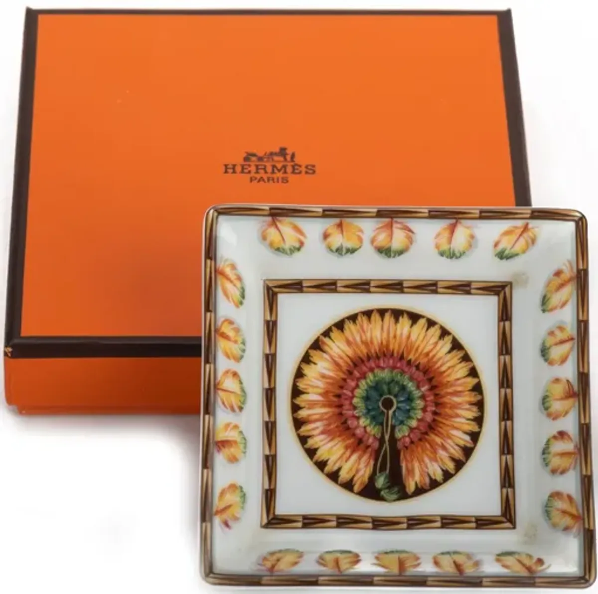 Herm s Brazil Square Ashtray - Vintage Lux - Black