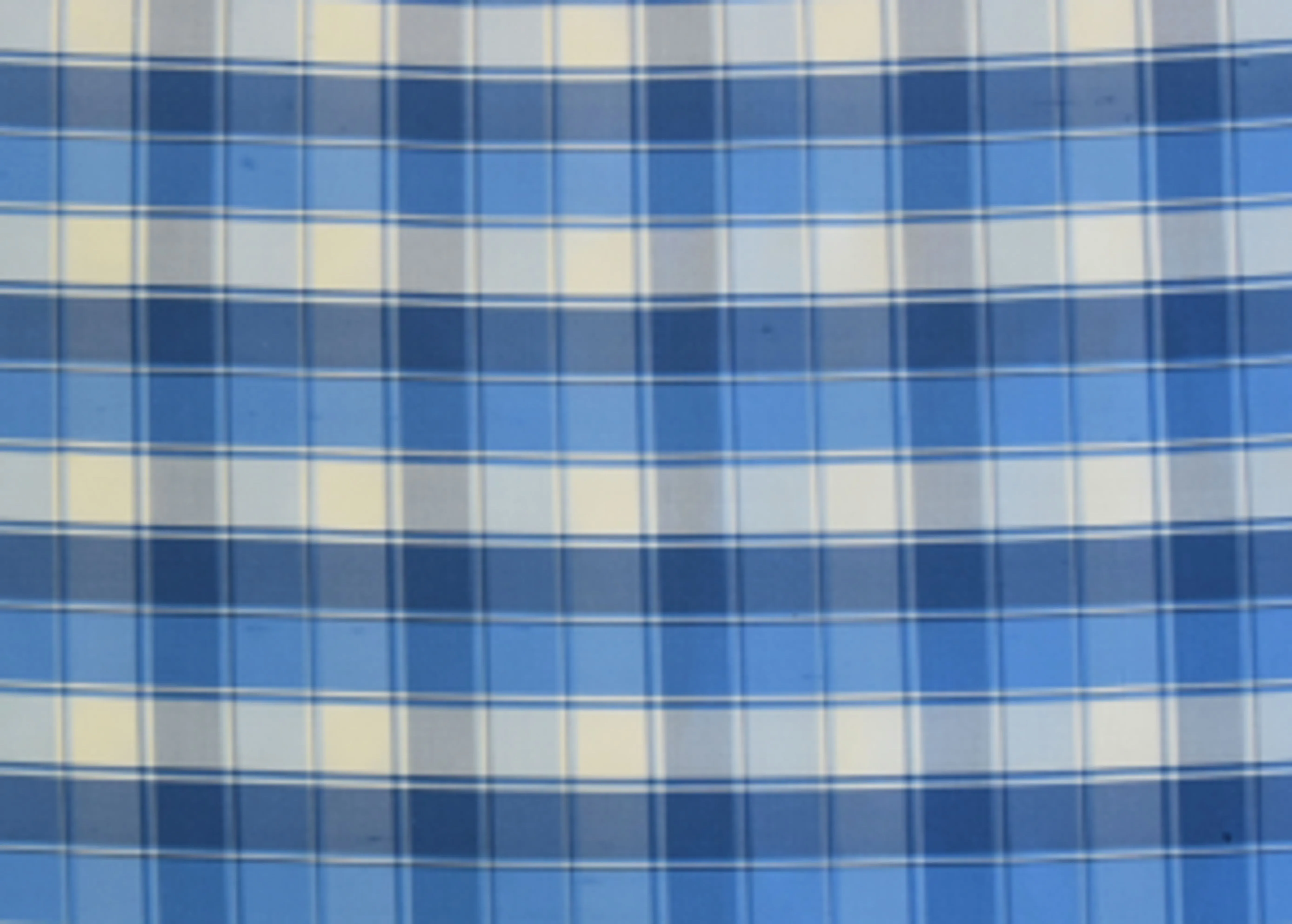 Fabricut Blue White Plaid Silk Pillow