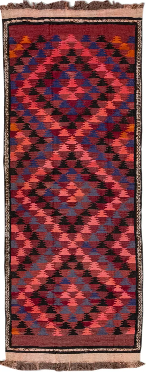 Kilim Handmade Red Wool Runner - Apadana