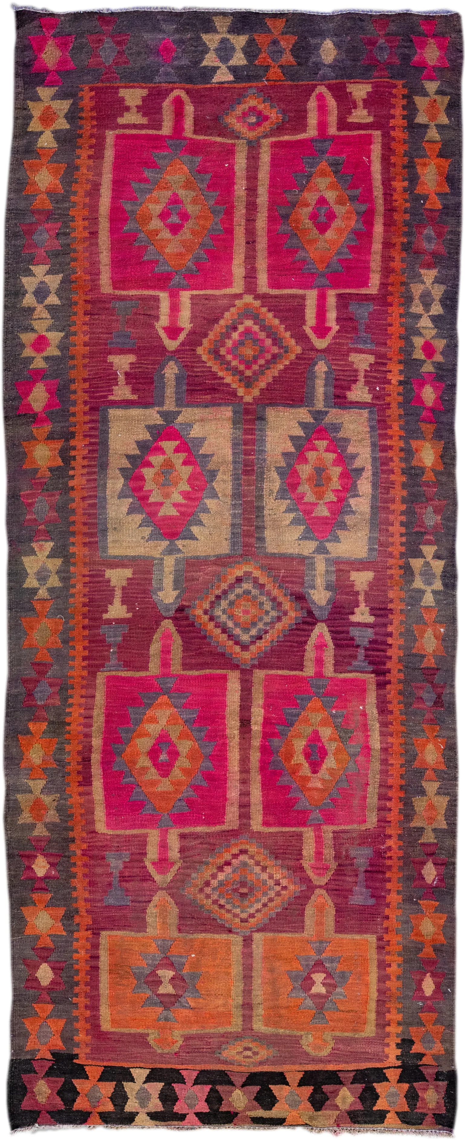 Pink Kilim Handmade Wool Runner - Apadana