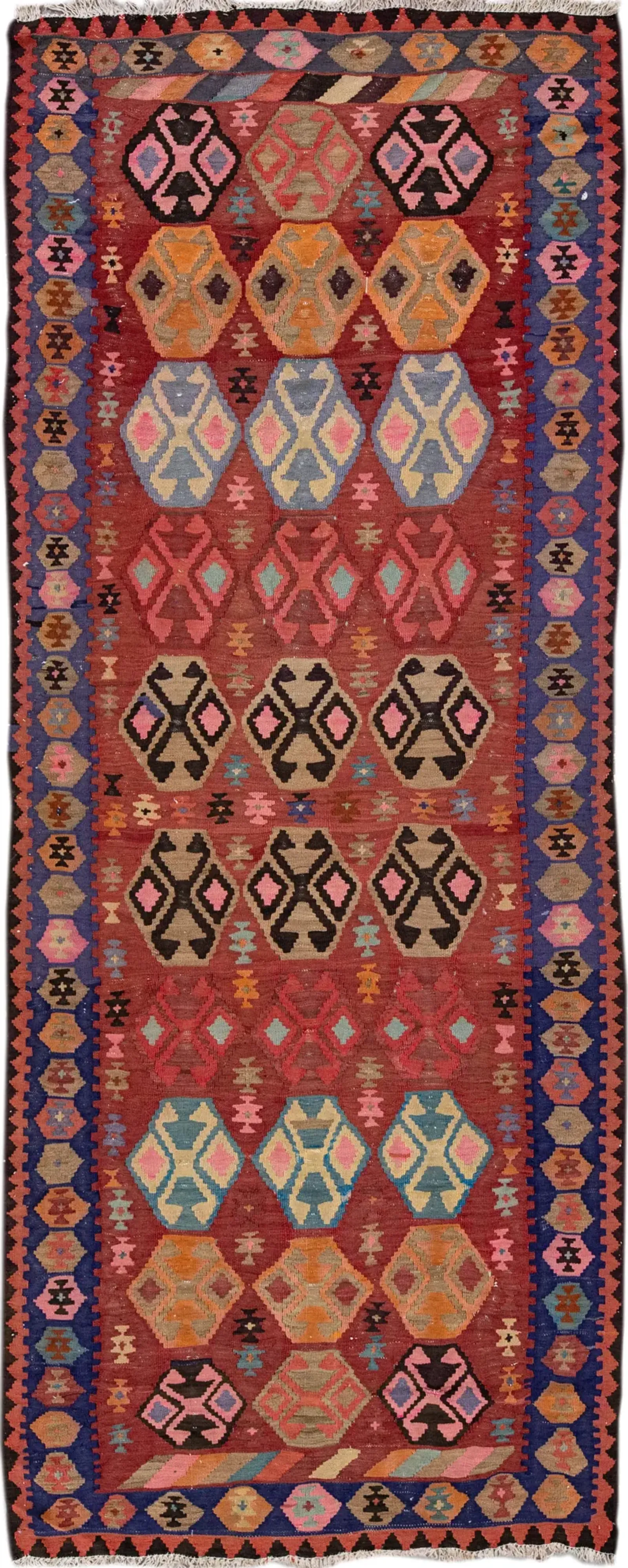 Kilim Handmade Red Wool Runner - Apadana