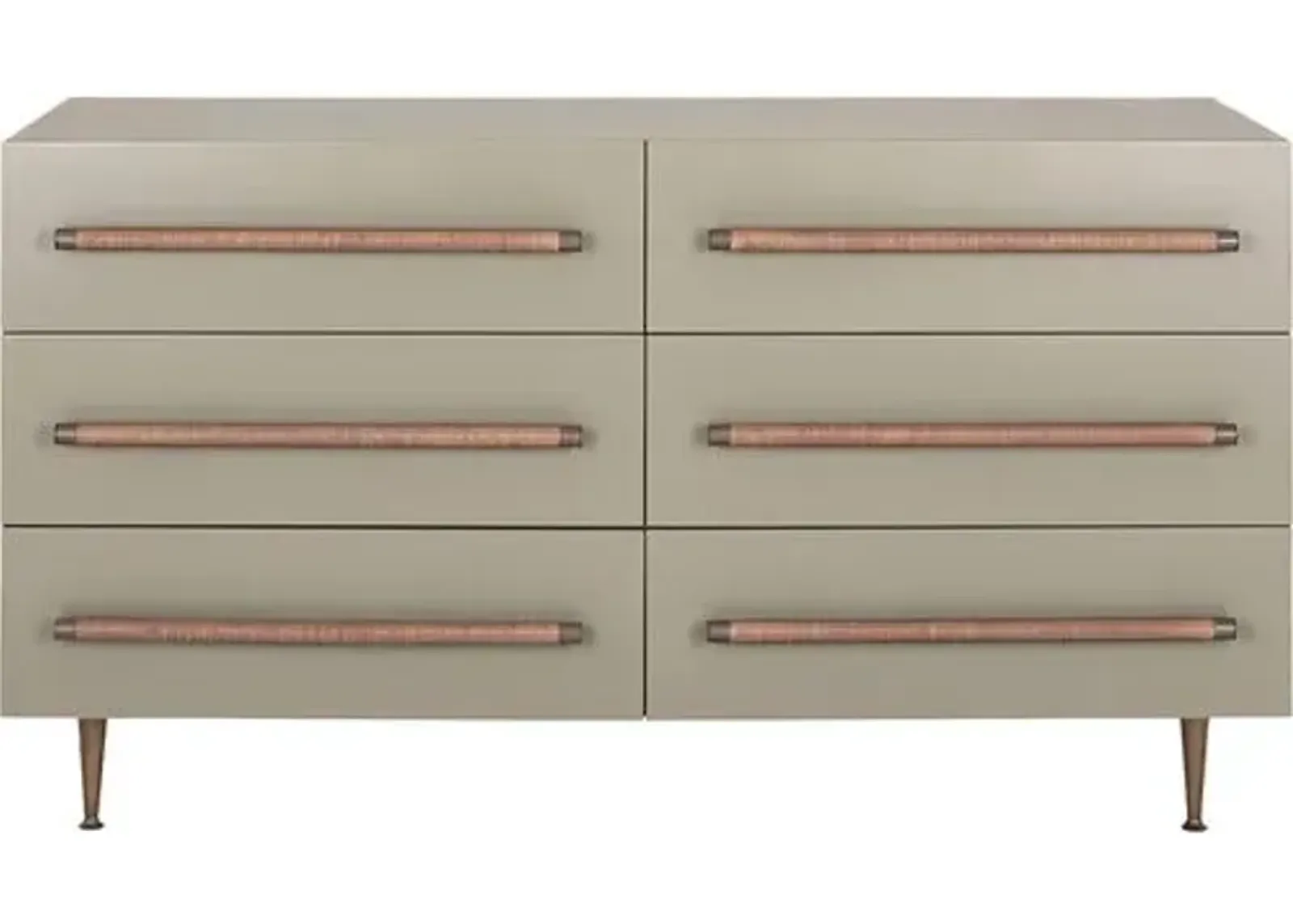 Audrey 6-Drawer Dresser - Taupe - Brownstone Furniture - Beige