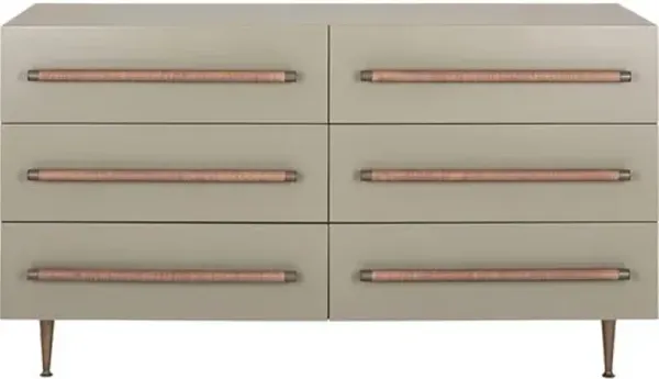 Audrey 6-Drawer Dresser - Taupe - Brownstone Furniture - Beige