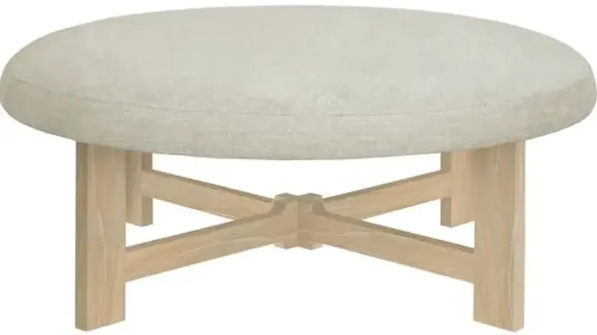 Nelson Crypton Performance Ottoman - Beach - Brownstone Furniture - Beige