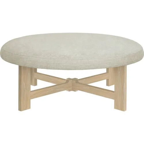 Nelson Crypton Performance Ottoman - Beach - Brownstone Furniture - Beige