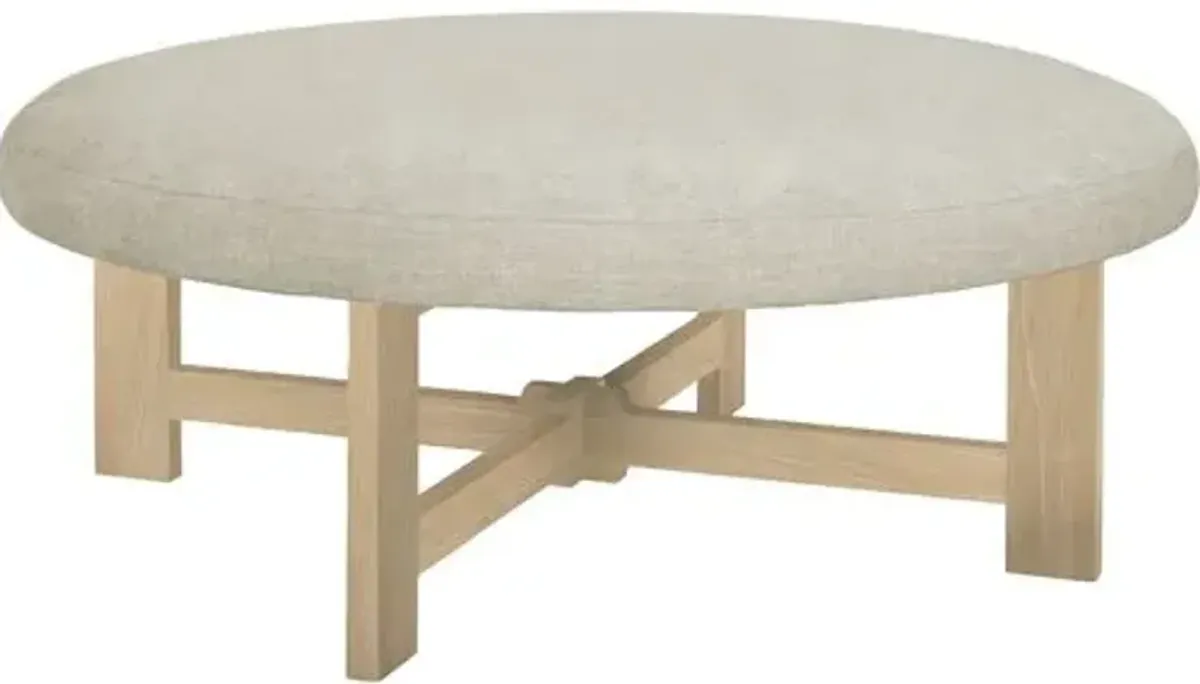 Nelson Crypton Performance Ottoman - Beach - Brownstone Furniture - Beige