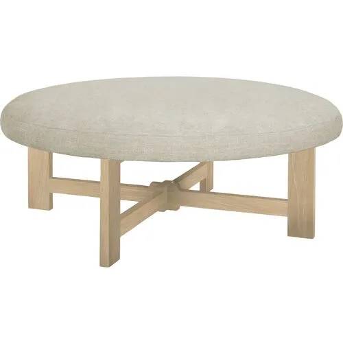 Nelson Crypton Performance Ottoman - Beach - Brownstone Furniture - Beige