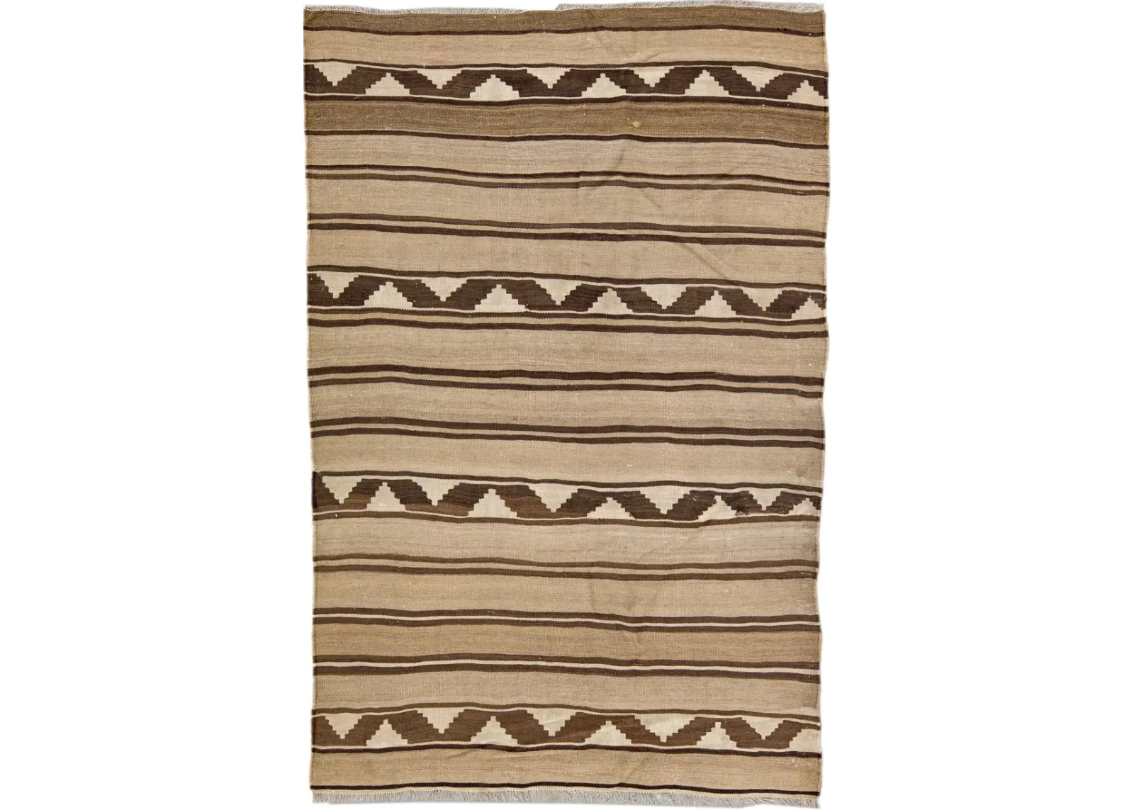 Brown Kilim Handmade Wool Runner - Apadana