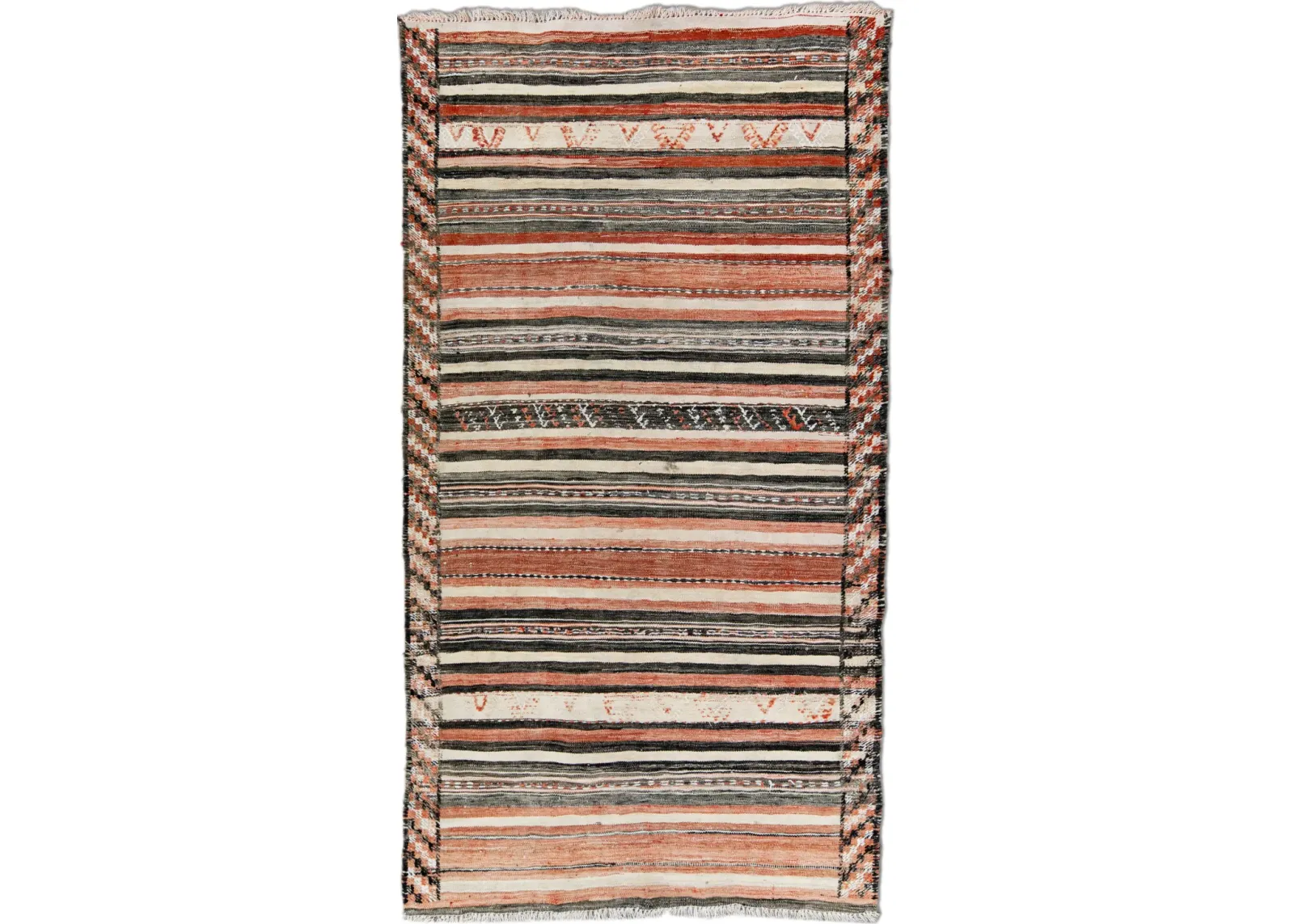 Kilim Orange Wool Runner - Apadana