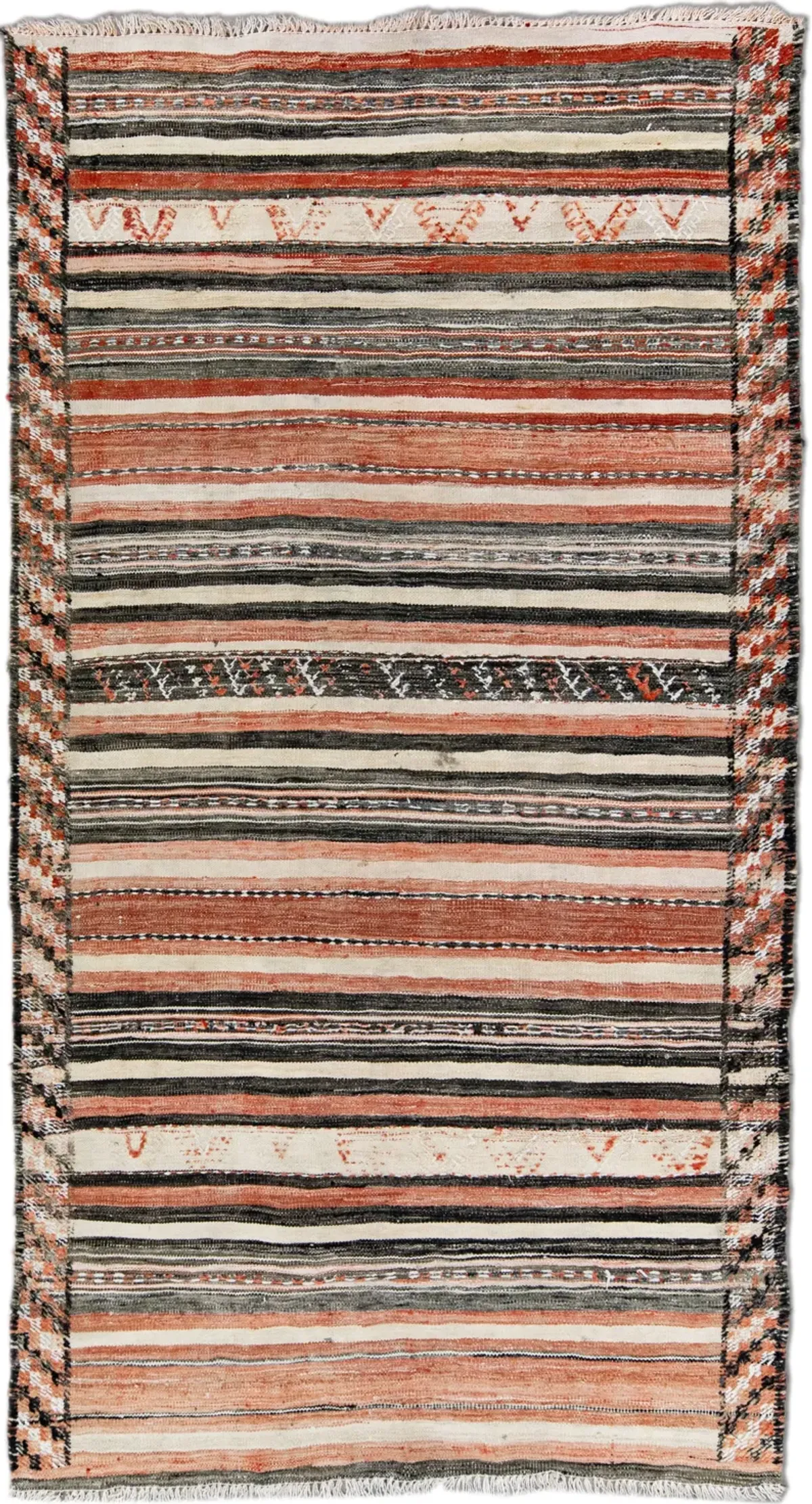 Kilim Orange Wool Runner - Apadana