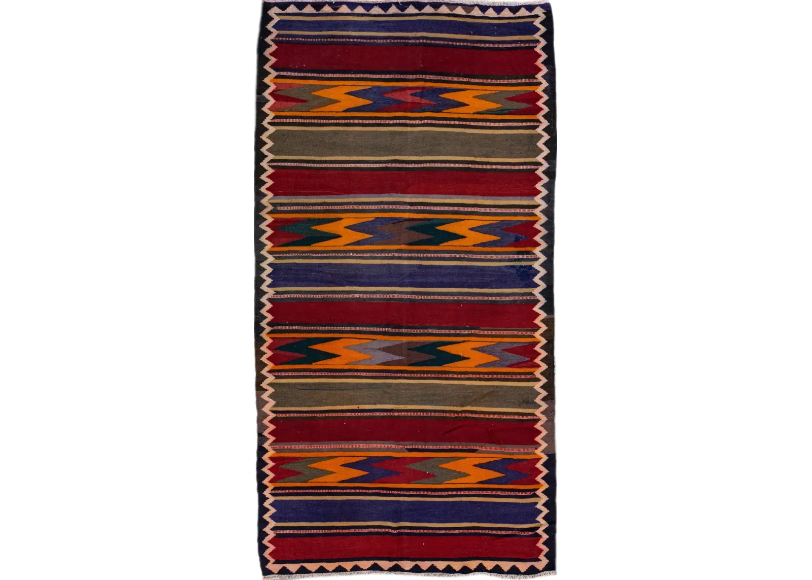 Kilim Handmade Red Wool Runner - Apadana