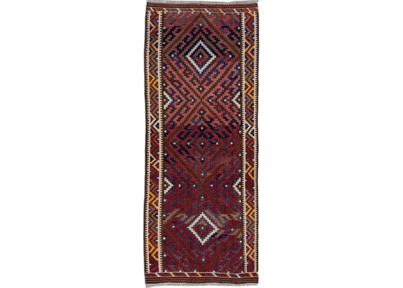 Red Kilim Handmade Wool Runner - Apadana