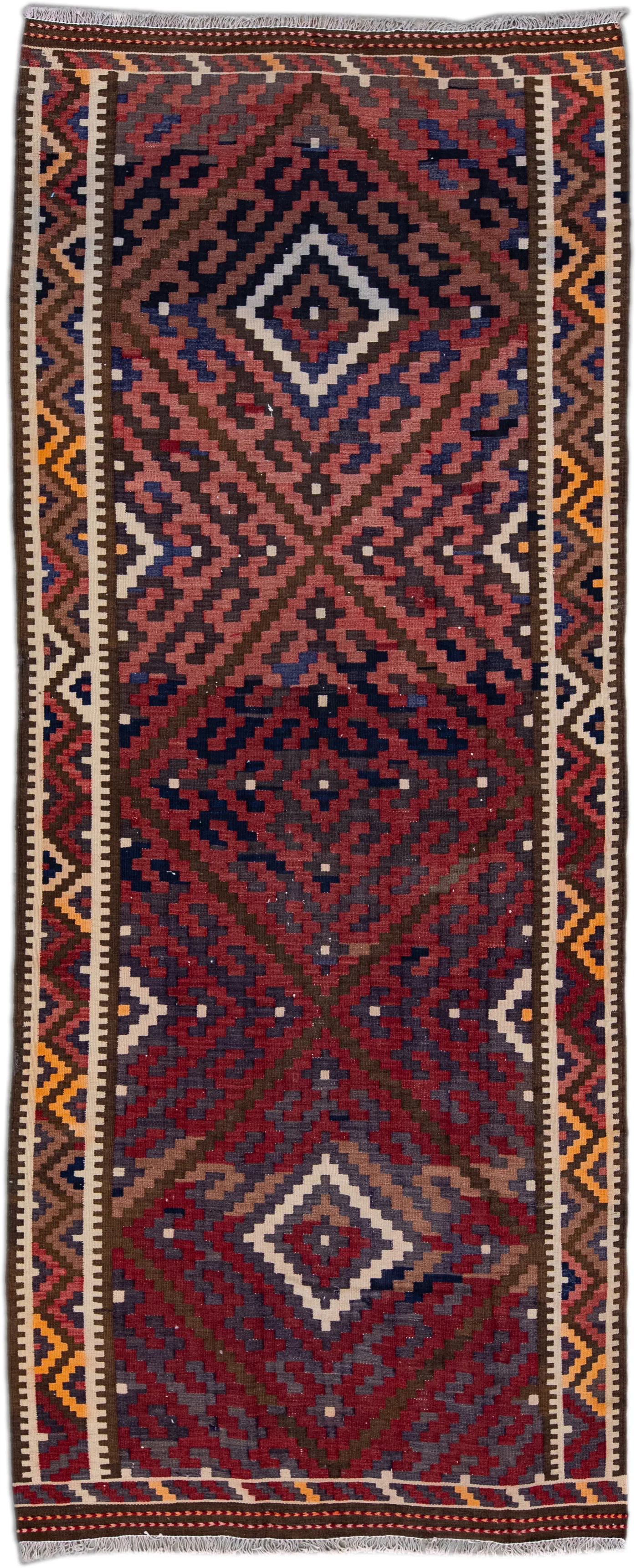 Red Kilim Handmade Wool Runner - Apadana