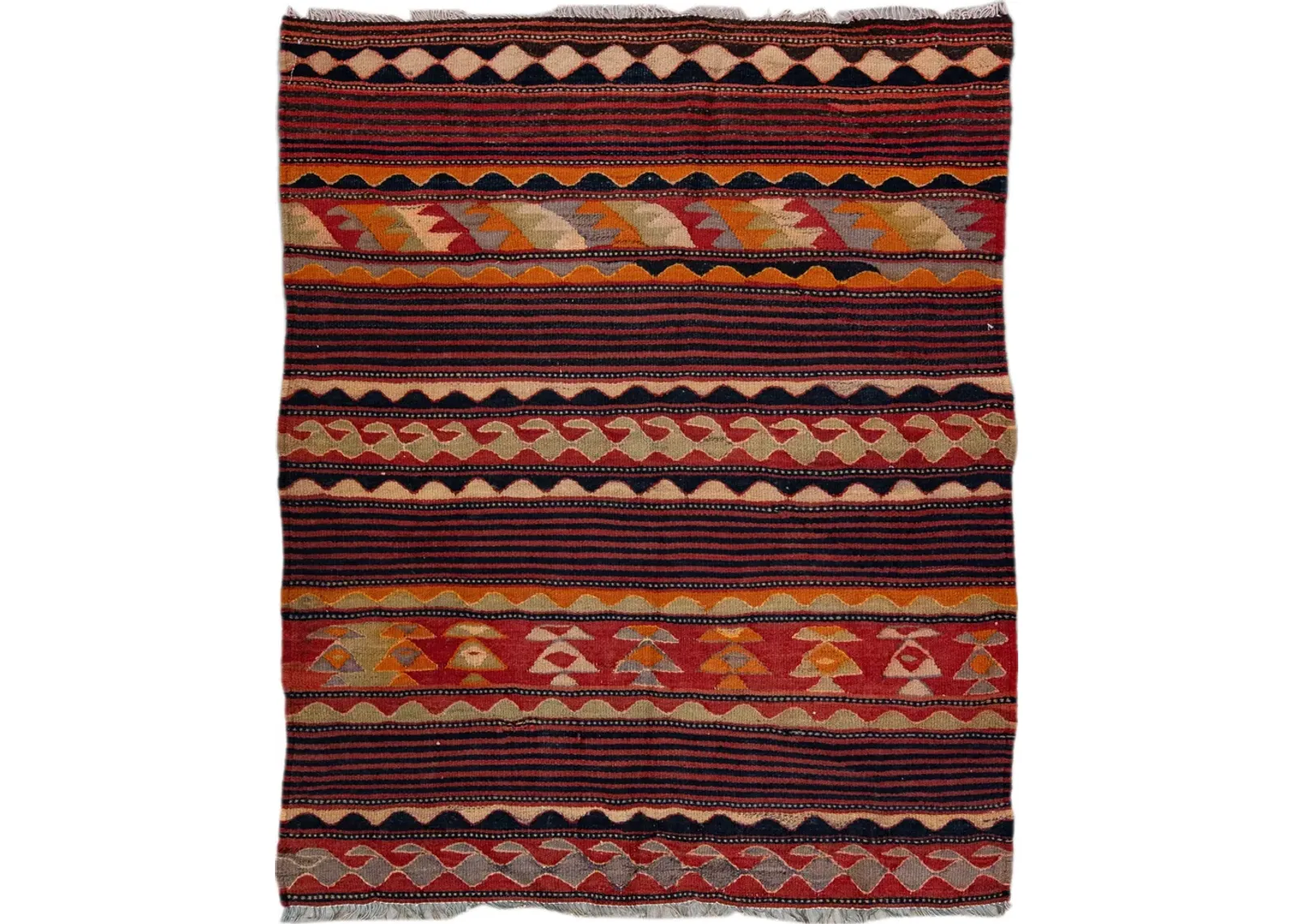 Red Kilim Handmade Wool Rug - Apadana - Red