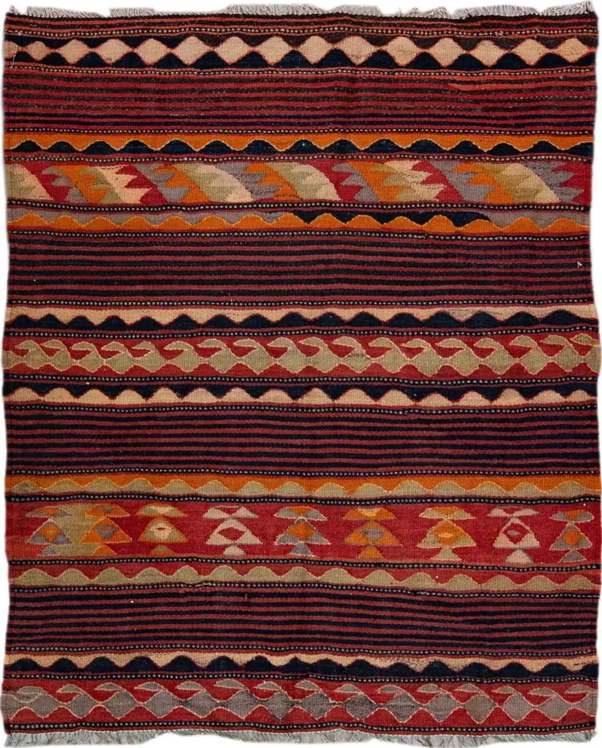 Red Kilim Handmade Wool Rug - Apadana - Red