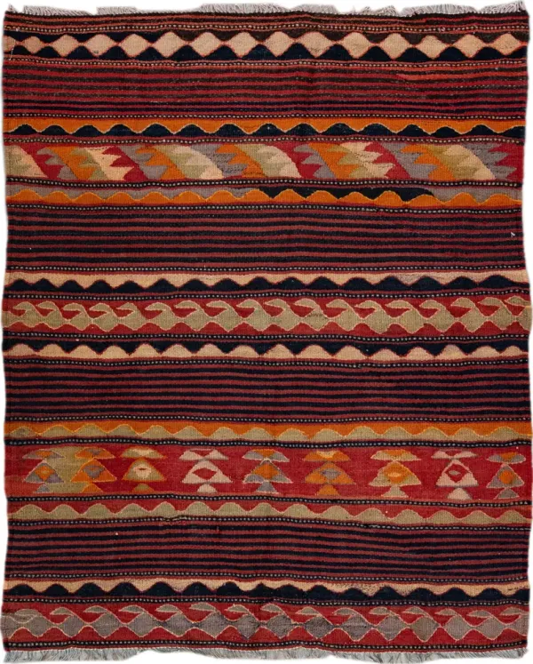 Red Kilim Handmade Wool Rug - Apadana - Red