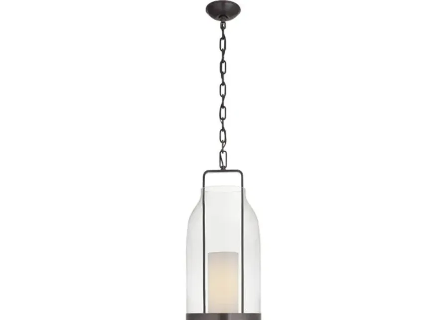 Ralph Lauren Home - Visual Comfort - Ollie Medium Glass Lantern - Bronze - Clear