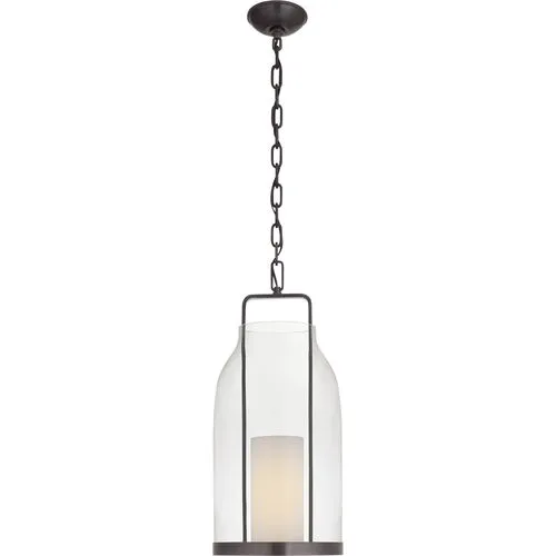 Ralph Lauren Home - Visual Comfort - Ollie Medium Glass Lantern - Bronze - Clear