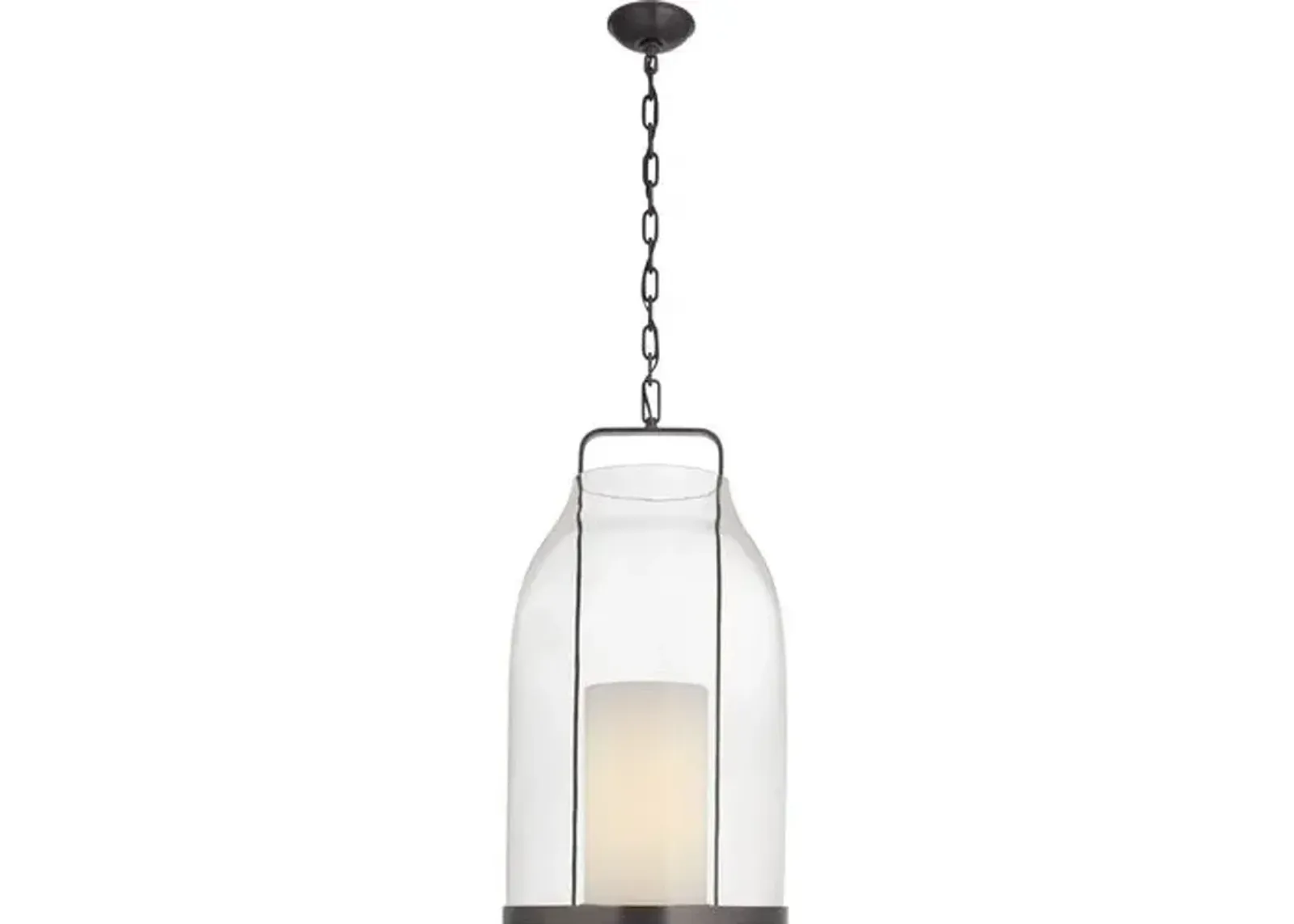 Ralph Lauren Home - Visual Comfort - Ollie Large Glass Lantern - Bronze - Clear